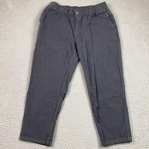 Woolly Women's Size M Gray Merino Wool Blend Elastic Waist Ankle Pants Medium